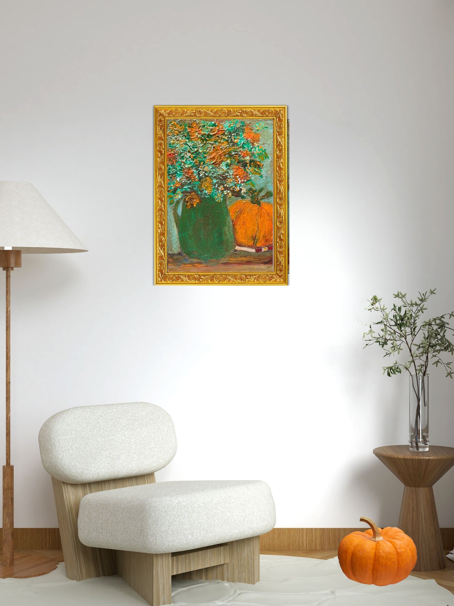 Autumn Wildflower Bouquet.  16 x 20 x .5-inch – Acrylic- Glazed and Varnished