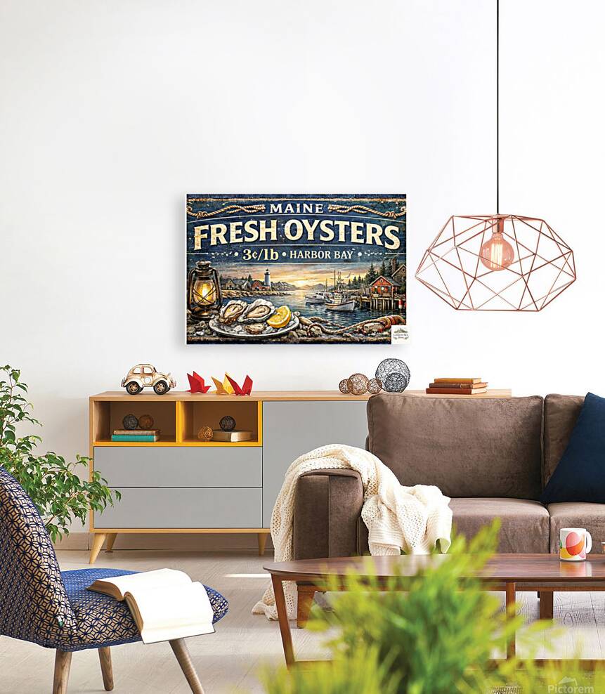 Fresh Oysters from Harbor Bay Art| Canvas Prints - Giclee on Paper - Wood And Metal Panels