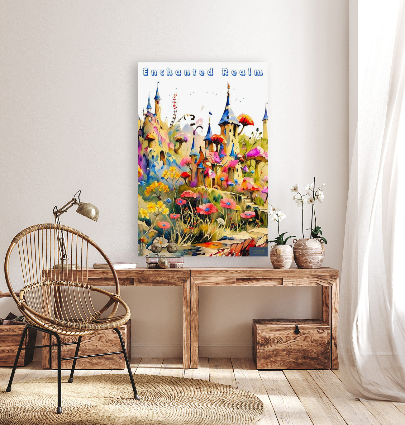 Enchanted Realm| Fantasy Castle| Prints, Canvas, Wood, or Metal Art