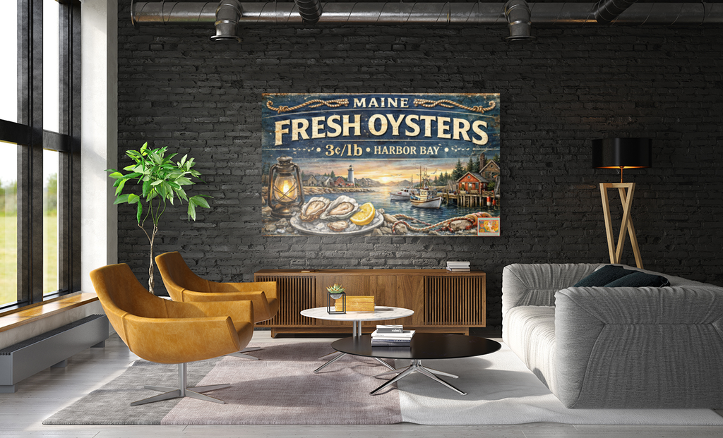 Fresh Oysters from Harbor Bay Art| Canvas Prints - Giclee on Paper - Wood And Metal Panels