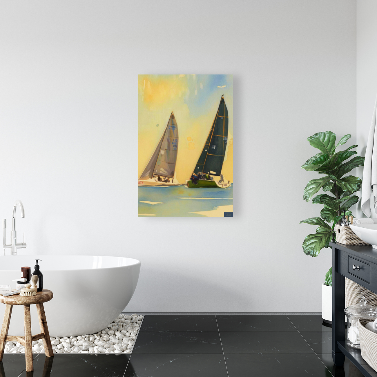 Sailing Days| Water Sports Art| Art Giclee Paper- Wood- Metal- Canvas
