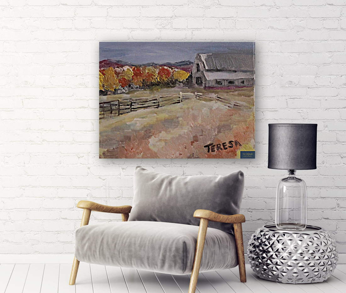 Harvest Farm- Giclee Paper- Wood- Metal- Canvas