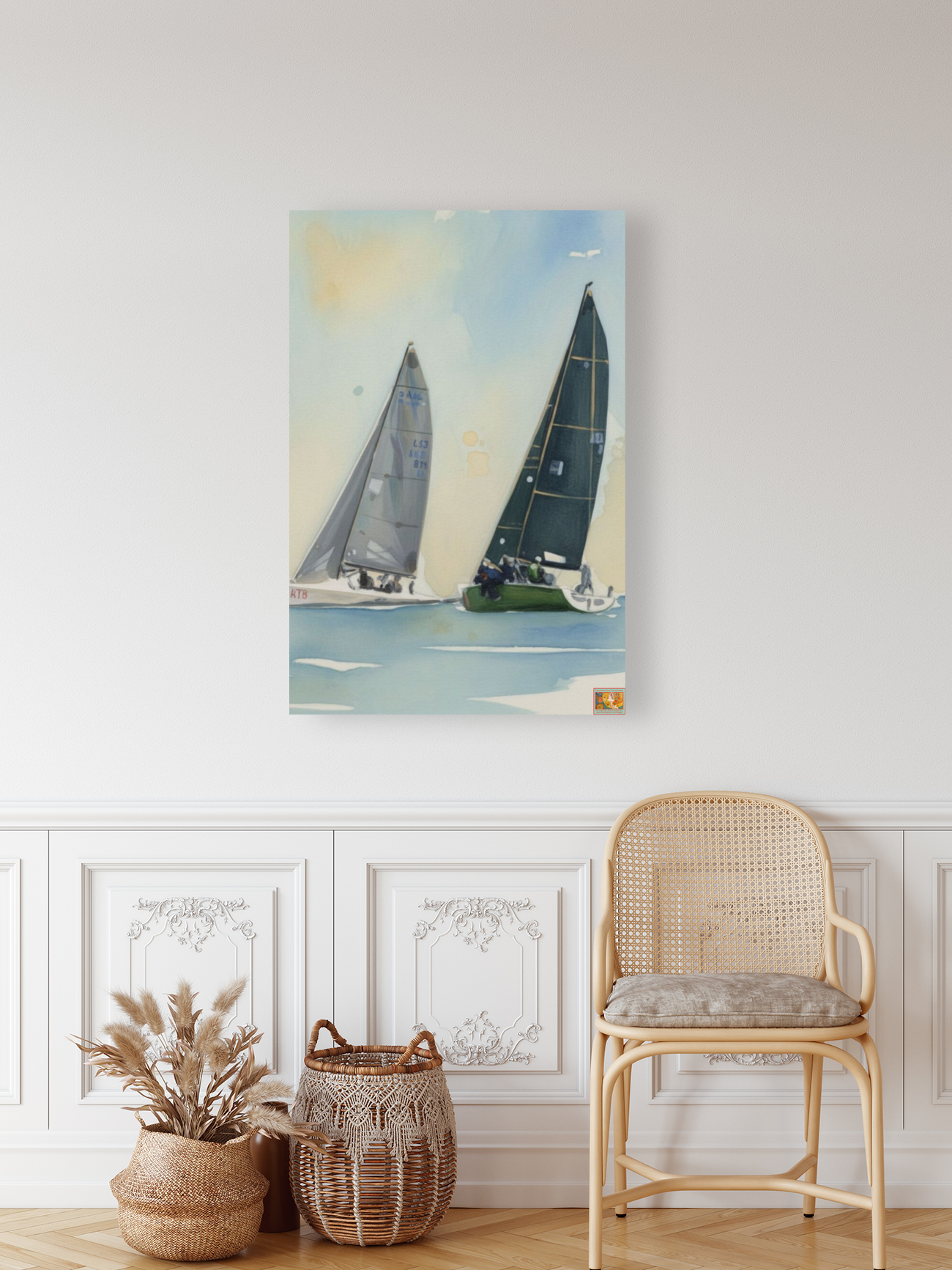 Summer Days Sailing Boats | Water Sports Art| Giclee Paper- Wood- Metal- Canvas