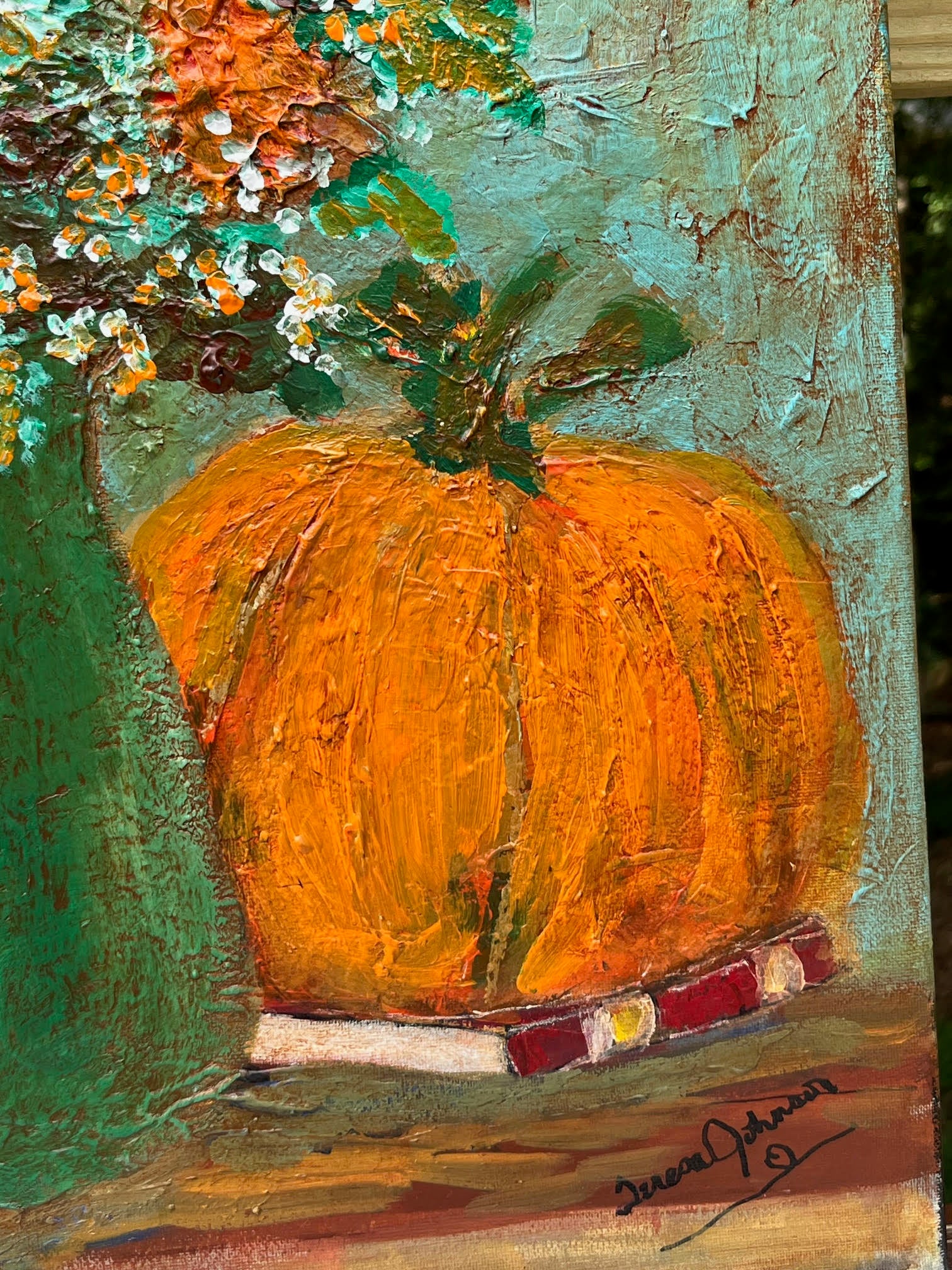 Autumn Wildflower Bouquet.  16 x 20 x .5-inch – Acrylic- Glazed and Varnished