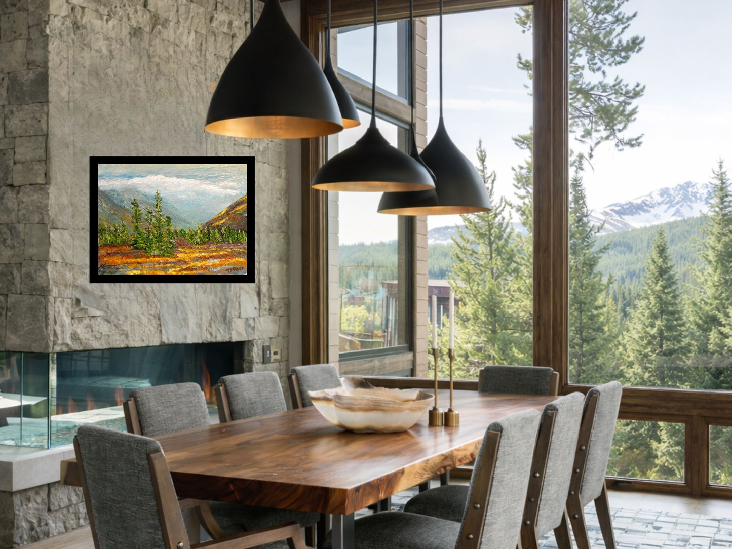 "Colorado Evening Crown" – Original Oil Painting. 24"x18"x1" Heavy Textured Oil Painting. Ready to Hang!