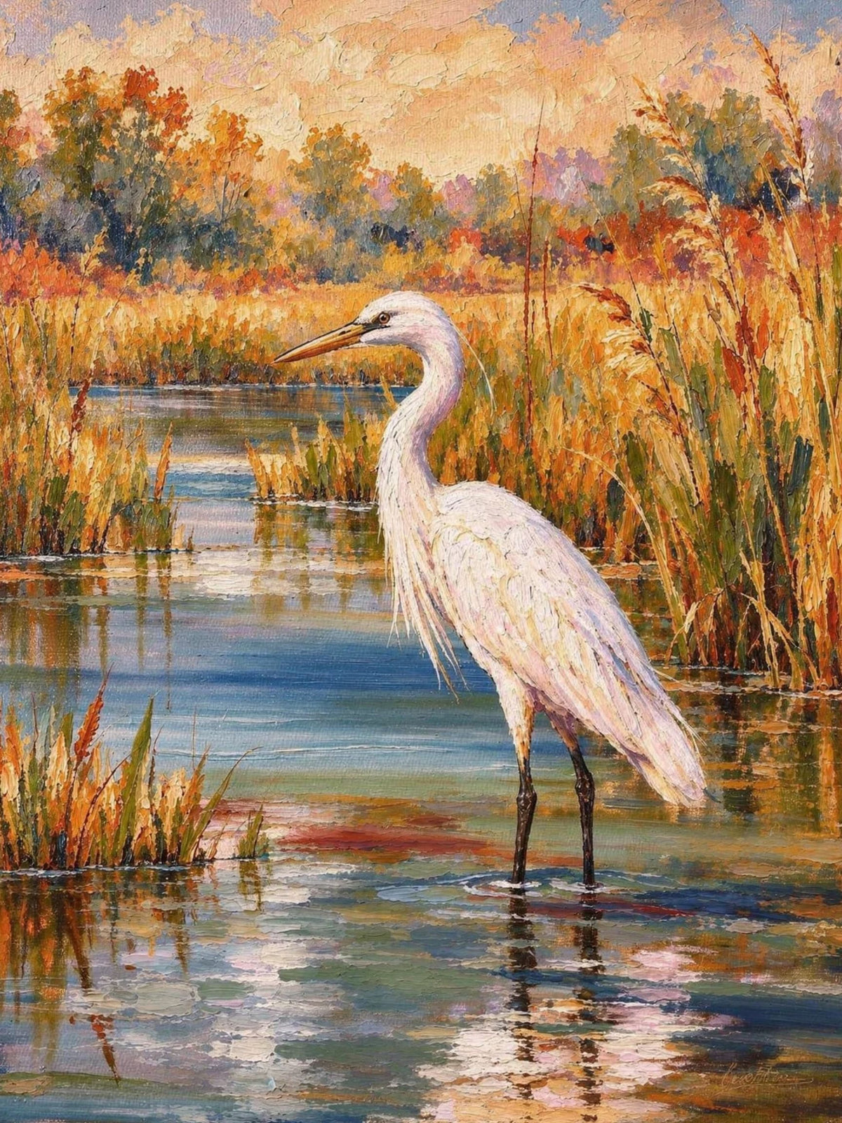 Glory Egret| Birds. Prints, Canvas, Wood, or Metal Art