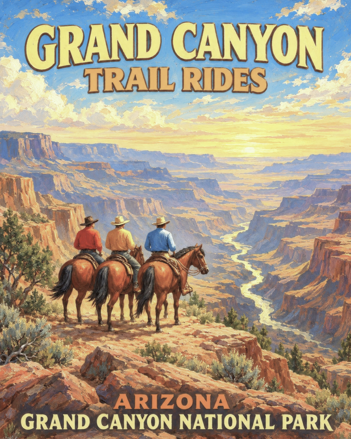 Grand Canyon Trail Rides| Prints, Canvas, Wood, or Metal Art