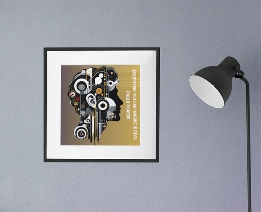 Imagine- Square Abstract Art- High-Quality Giclée Print Poster- Affordable