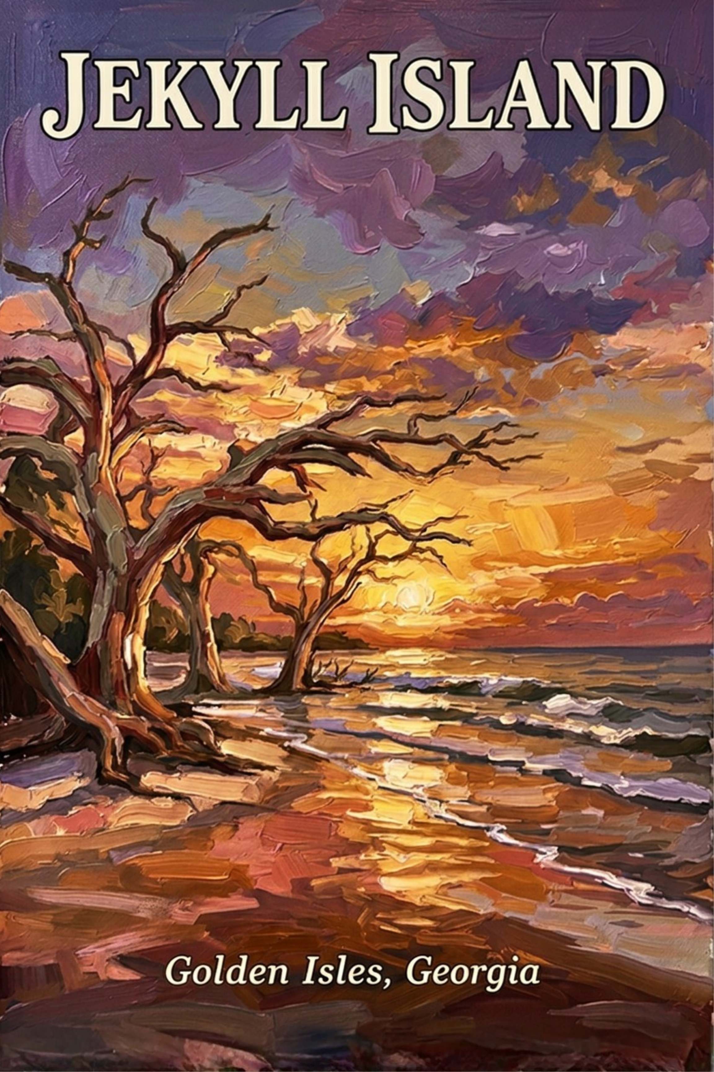Jekyll Island |Driftwood Print| Beach at Sunrise| Ocean Beach Art Print| Travel Poster| Giclee Paper- Wood- Metal- Canvas