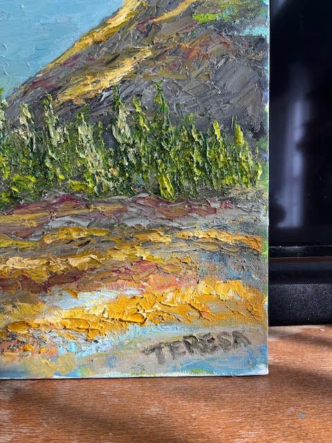 "Colorado Evening Crown" – Original Oil Painting. 24"x18"x1" Heavy Textured Oil Painting. Ready to Hang!