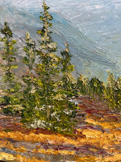 "Colorado Evening Crown" – Original Oil Painting. 24"x18"x1" Heavy Textured Oil Painting. Ready to Hang!