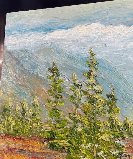 "Colorado Evening Crown" – Original Oil Painting. 24"x18"x1" Heavy Textured Oil Painting. Ready to Hang!