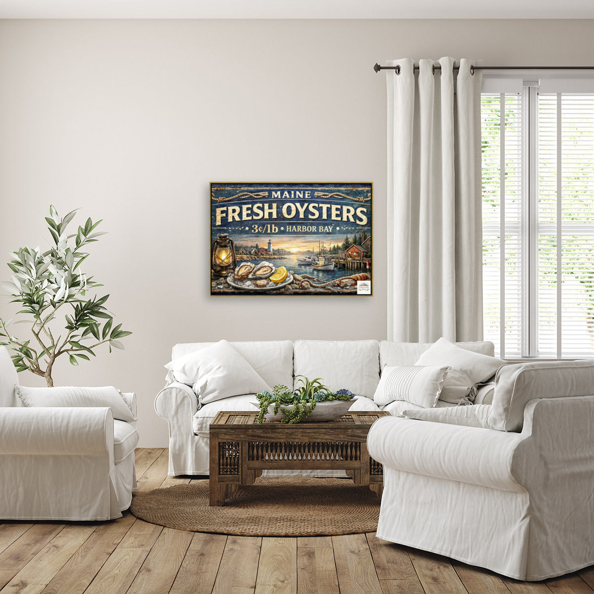 Fresh Oysters from Harbor Bay Art| Canvas Prints - Giclee on Paper - Wood And Metal Panels