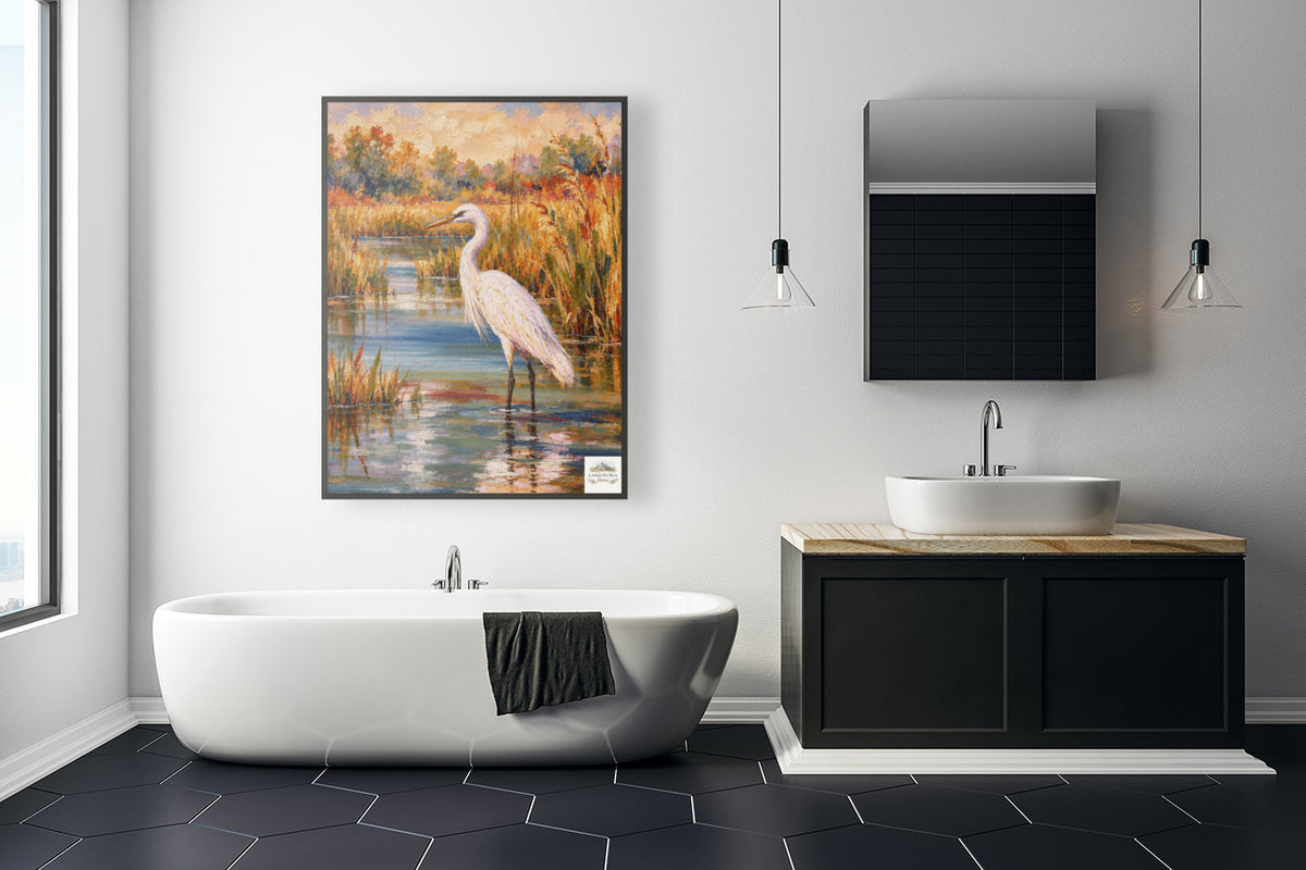 Glory Egret| Birds. Prints, Canvas, Wood, or Metal Art