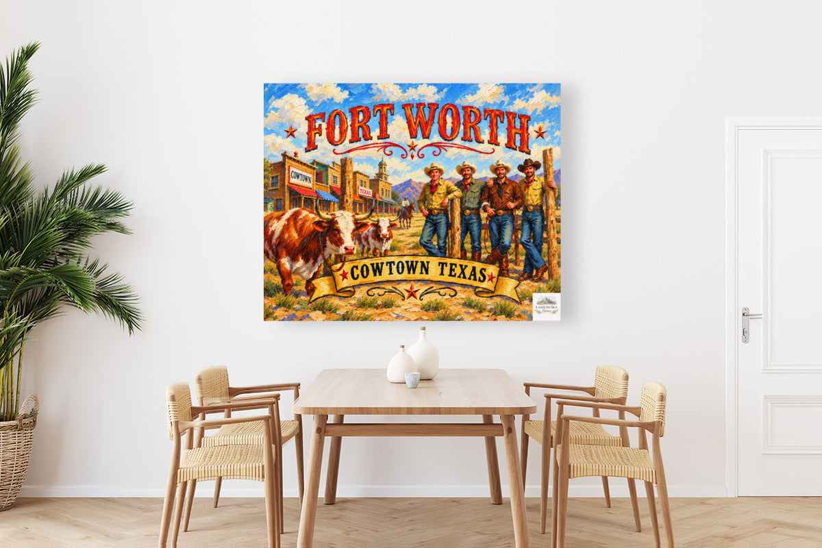 Ft. Worth Cowtown Texas| Western-Art-Animal|  Prints, Canvas, Wood, or Metal Art