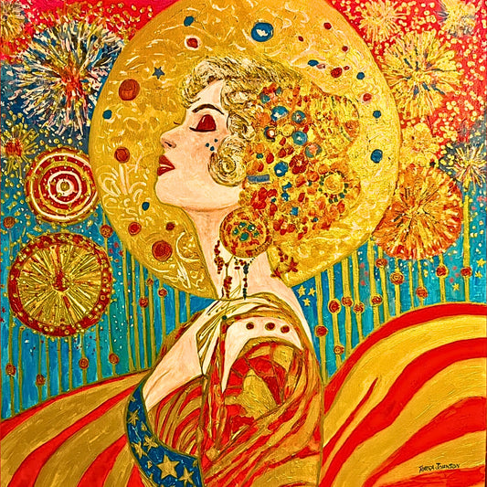 Miss Liberty | Original Teresa Johnson Patriotic Art Print | Lady Liberty Americana Wall Art | Giclée Paper • Wood • Metal • Canvas