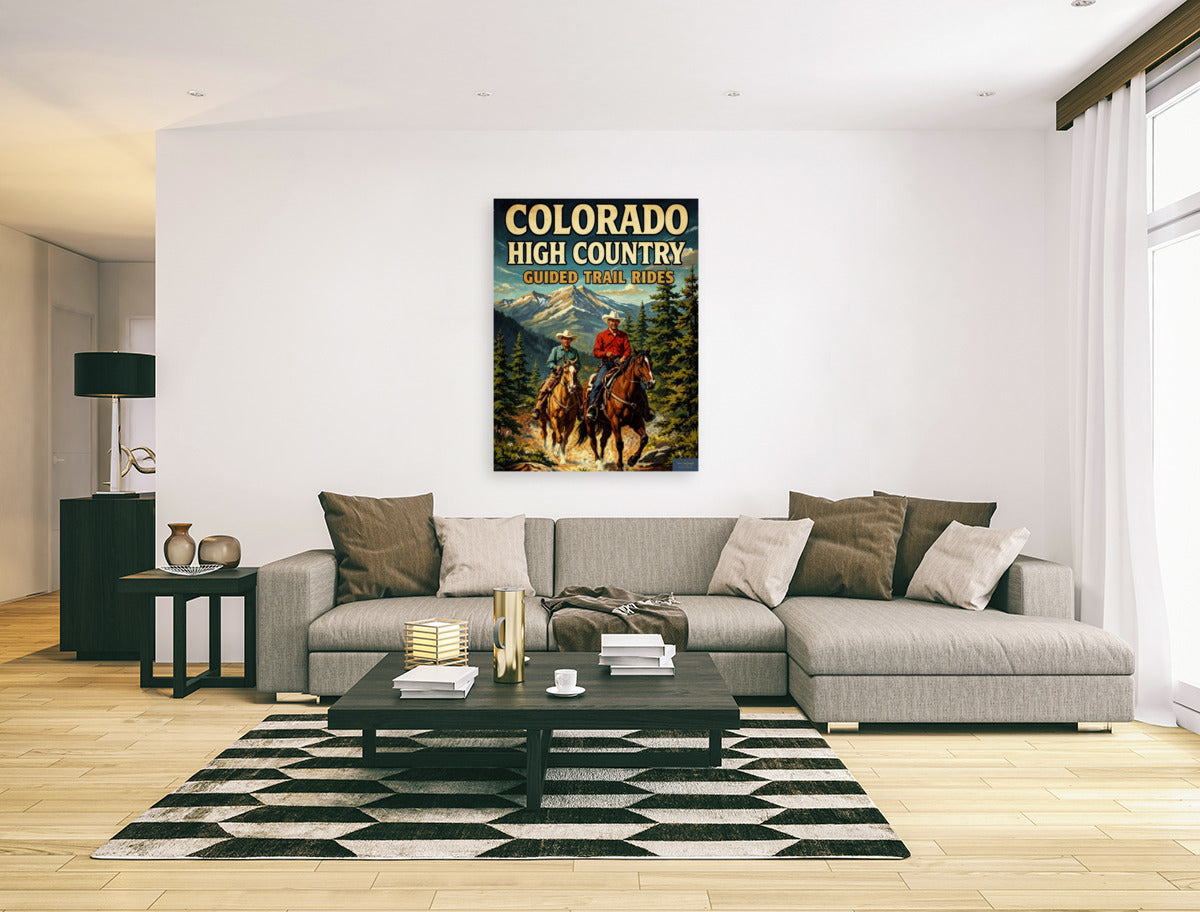 Colorado High Country- Animal-Horse Riding- Art Giclee Paper- Wood- Metal- Canvas