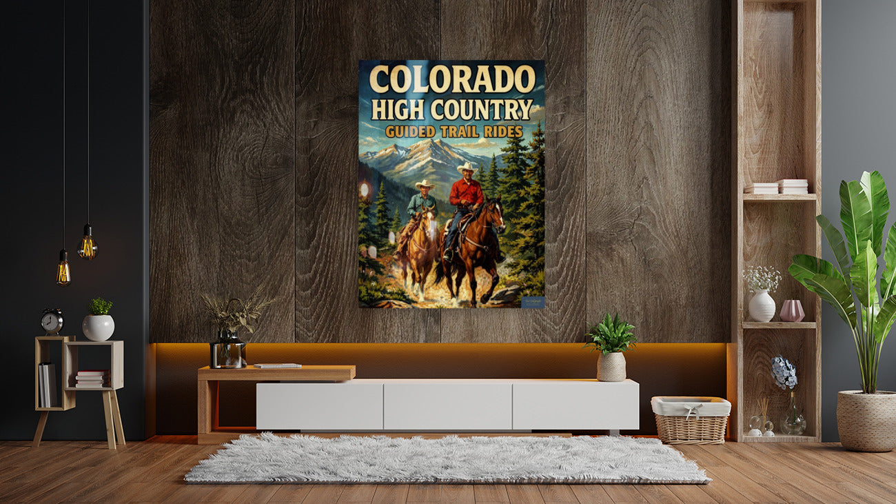 Colorado High Country- Animal-Horse Riding- Art Giclee Paper- Wood- Metal- Canvas