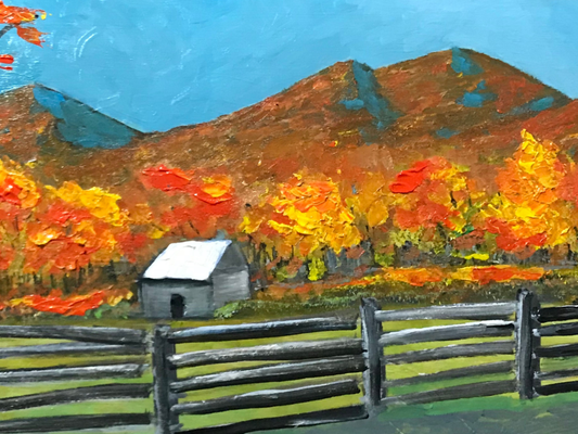 Mountain Views| Autumn Trees| Giclee Paper- Wood- Metal- Canvas