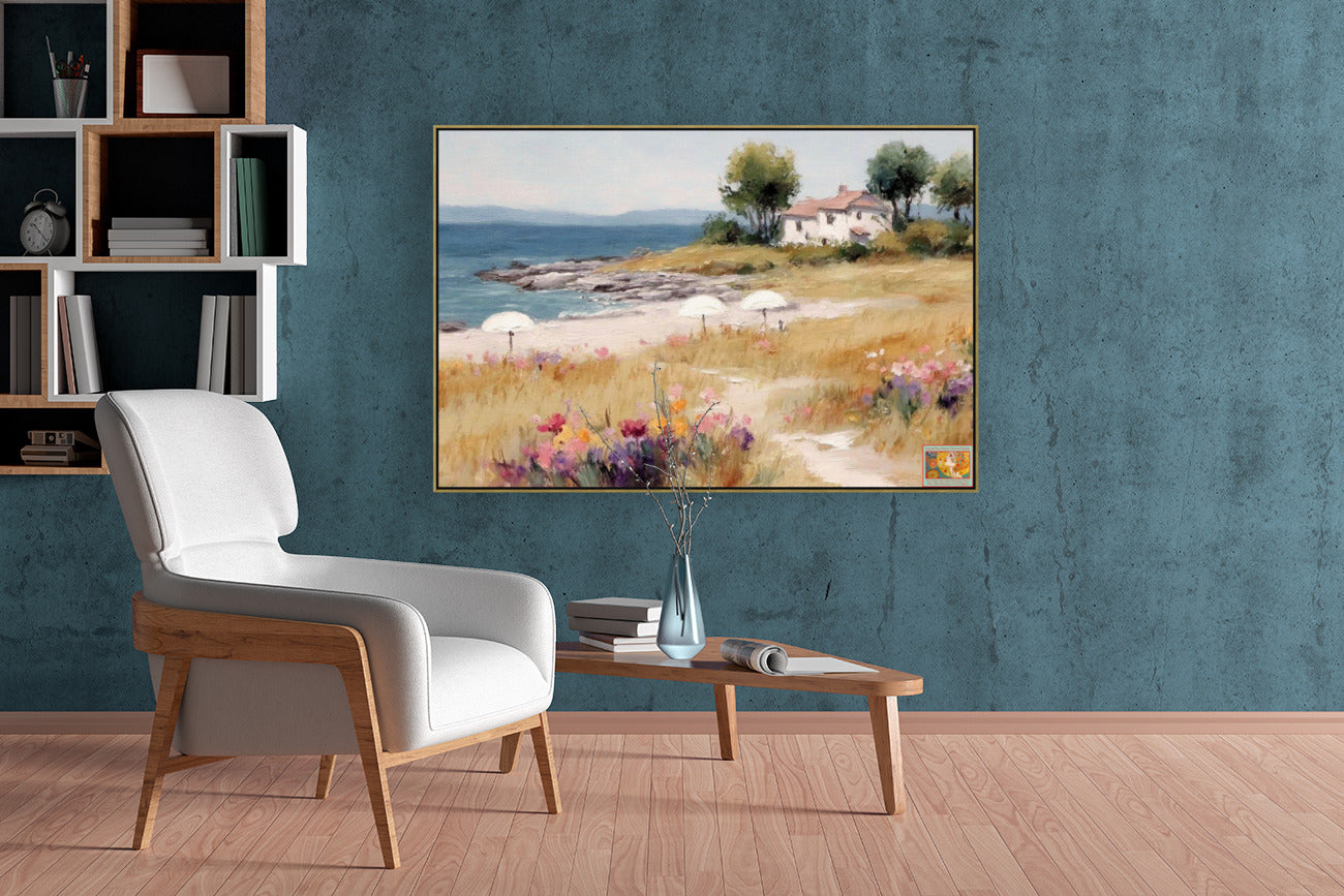 Private Paradise| Tropical Print| Coastal Beach| Giclee on Canvas, Wood, Metal, Fine Art Paper
