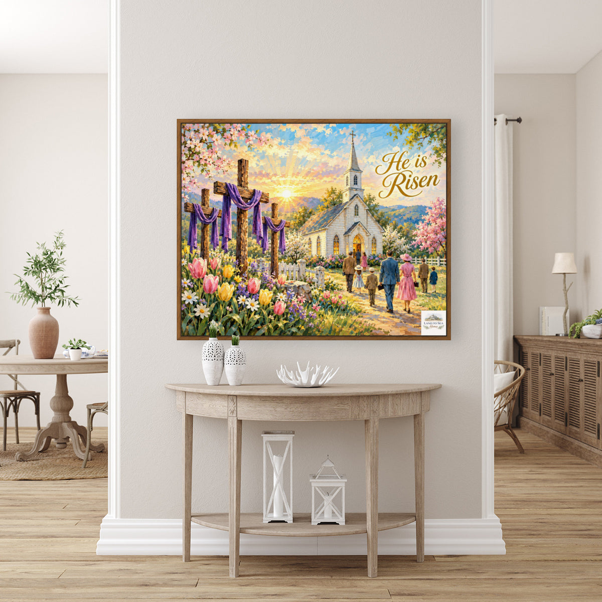 Easter Morning At the Country Church| Prints, Canvas, Wood, or Metal Art