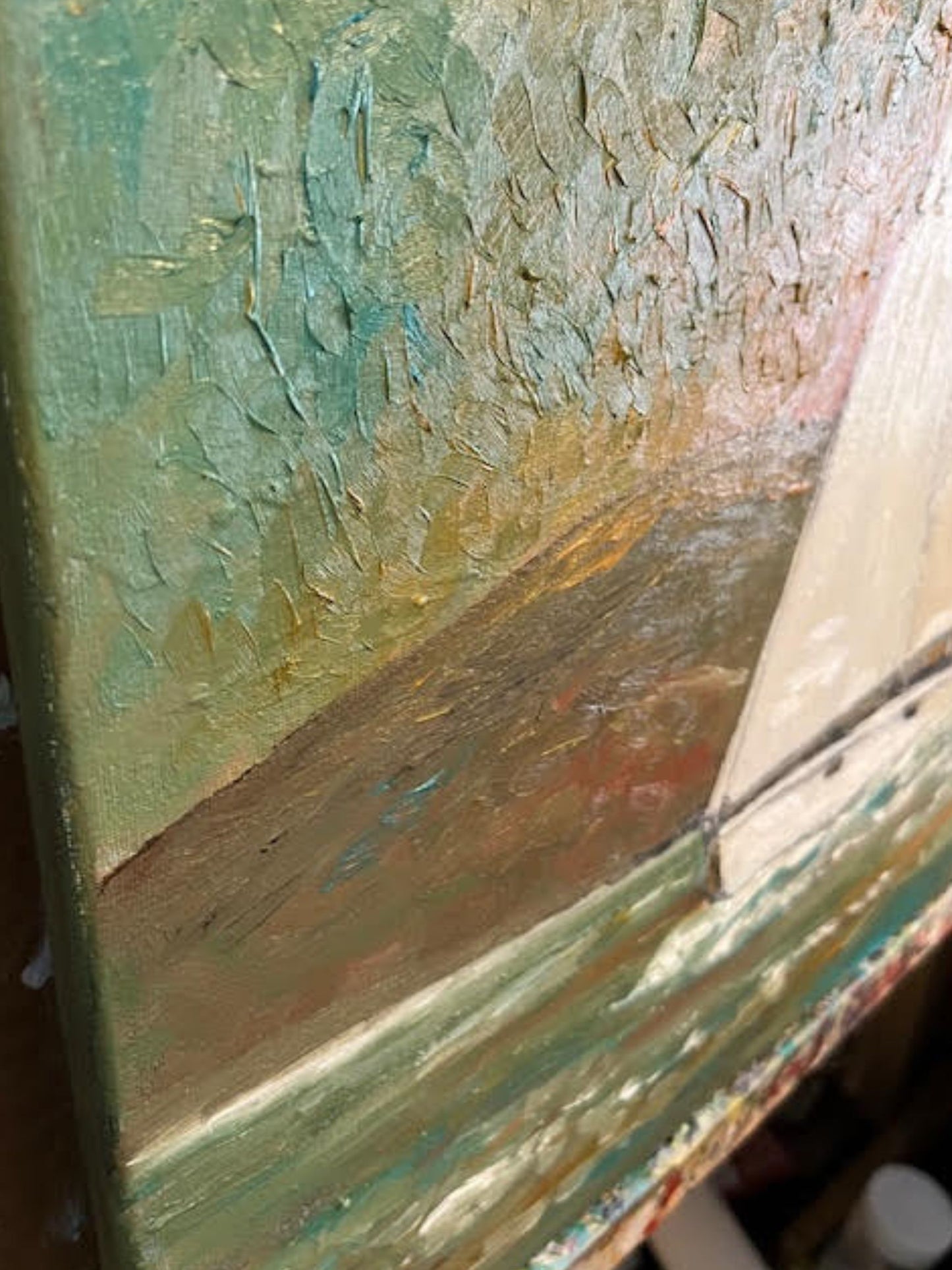 Evening Passage 16 x 20-inch Sailboat Oil Painting