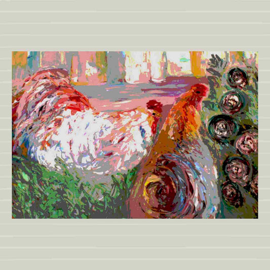 Fancy Feathers and Flowers-Animal-Prints, Canvas, Wood, or Metal Art