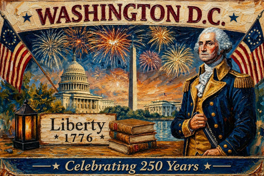 Washington DC- Celebrating 250 Years of Liberty| Patriotic Art| Prints, Canvas, Wood, or Metal Art