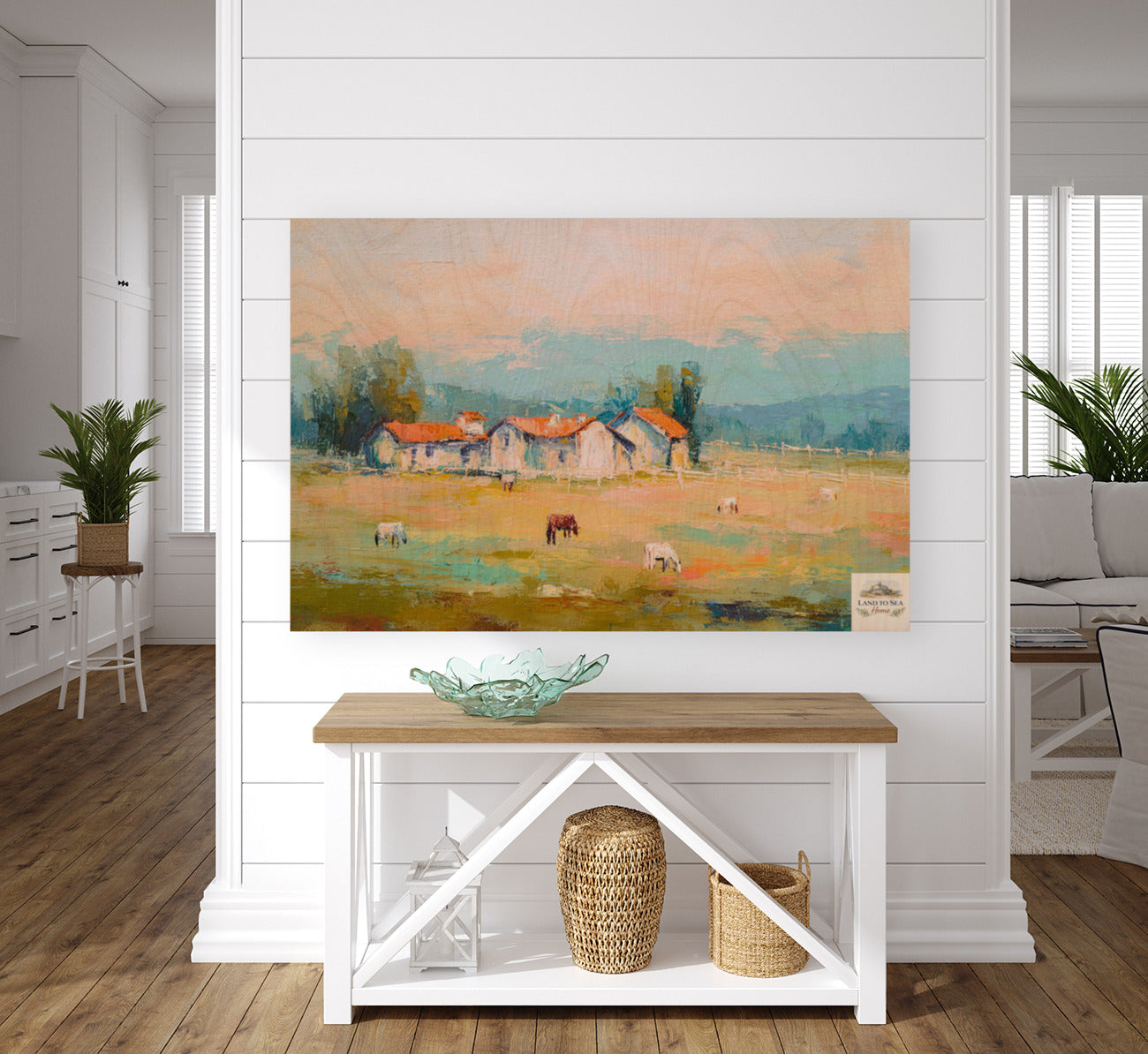 Tuscan Horse Farm at Dusk| Equestrian Print |Impressionist Art| Landscape Print| Giclée on Canvas, Wood, Metal, Fine Art Paper
