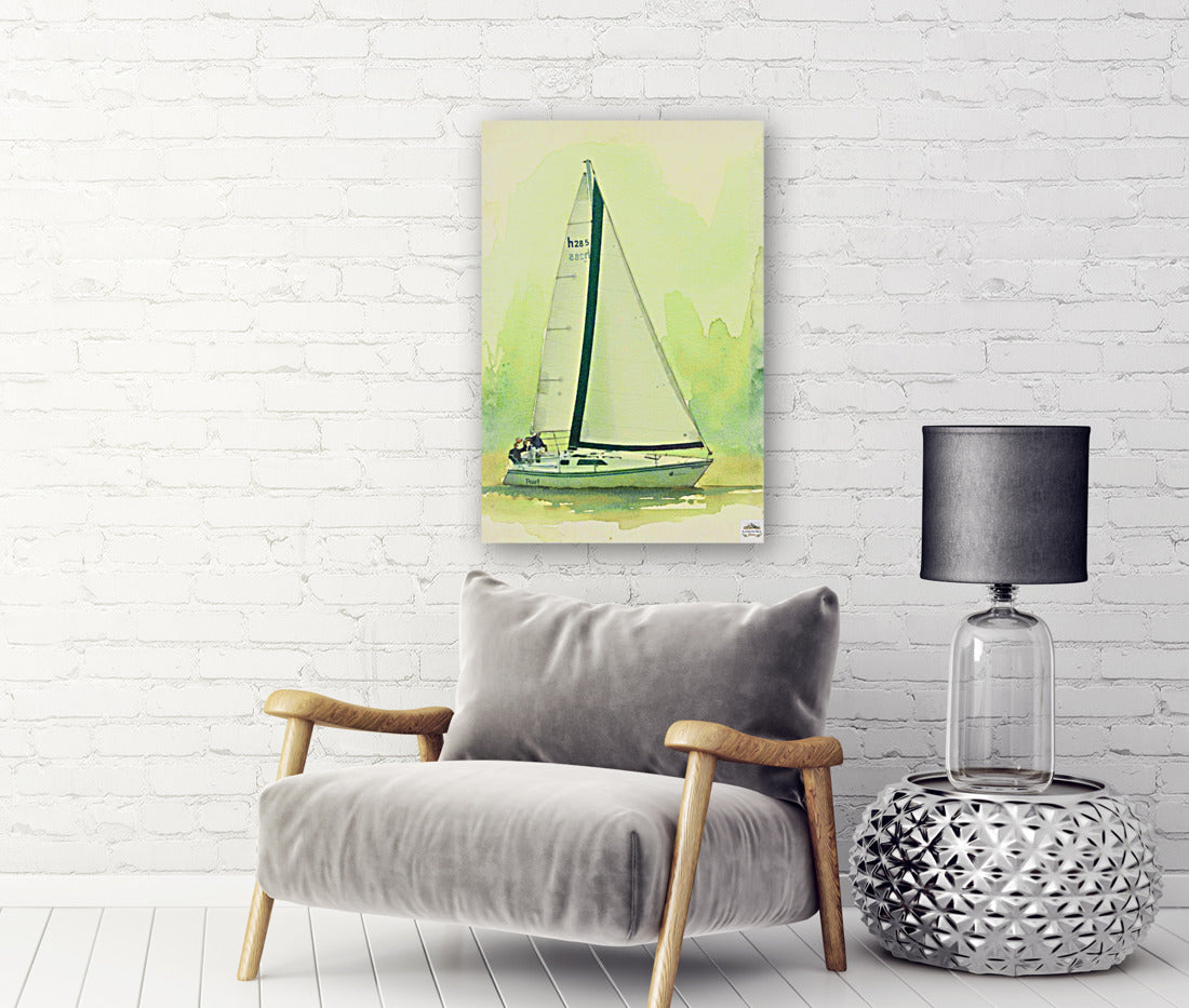 Sailing Boat Race| Water Sports Art| Giclee Paper- Wood- Metal- Canvas