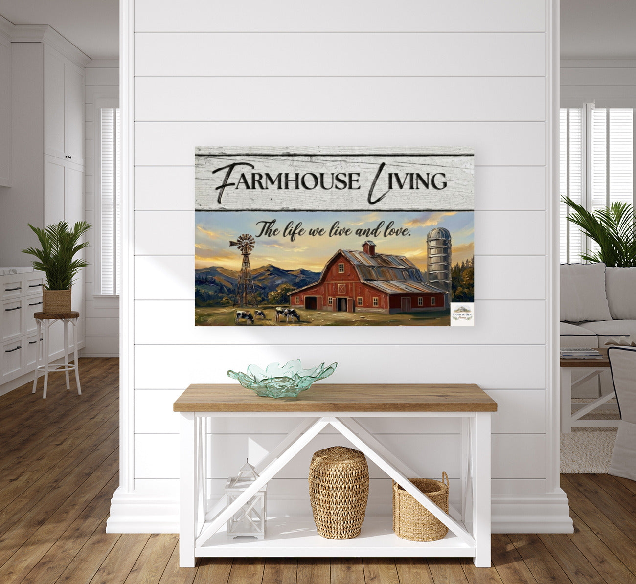 Farmhouse Living| The Life We Love And Live| Prints on Paper- Canvas- Wood- Metal  Panels