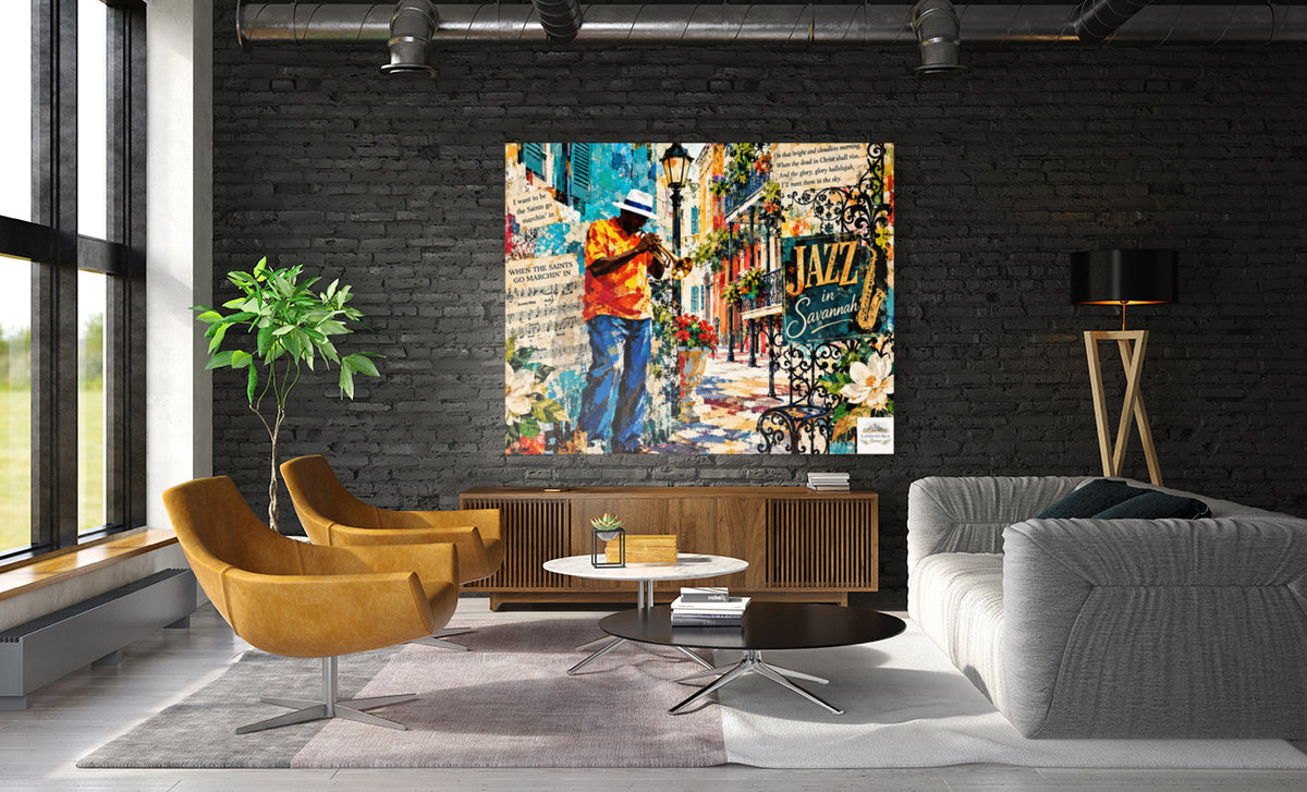 Savannah Jazz & Southern Soul | Vintage Music Collage Art | Giclée Paper • Wood • Metal • Canvas
