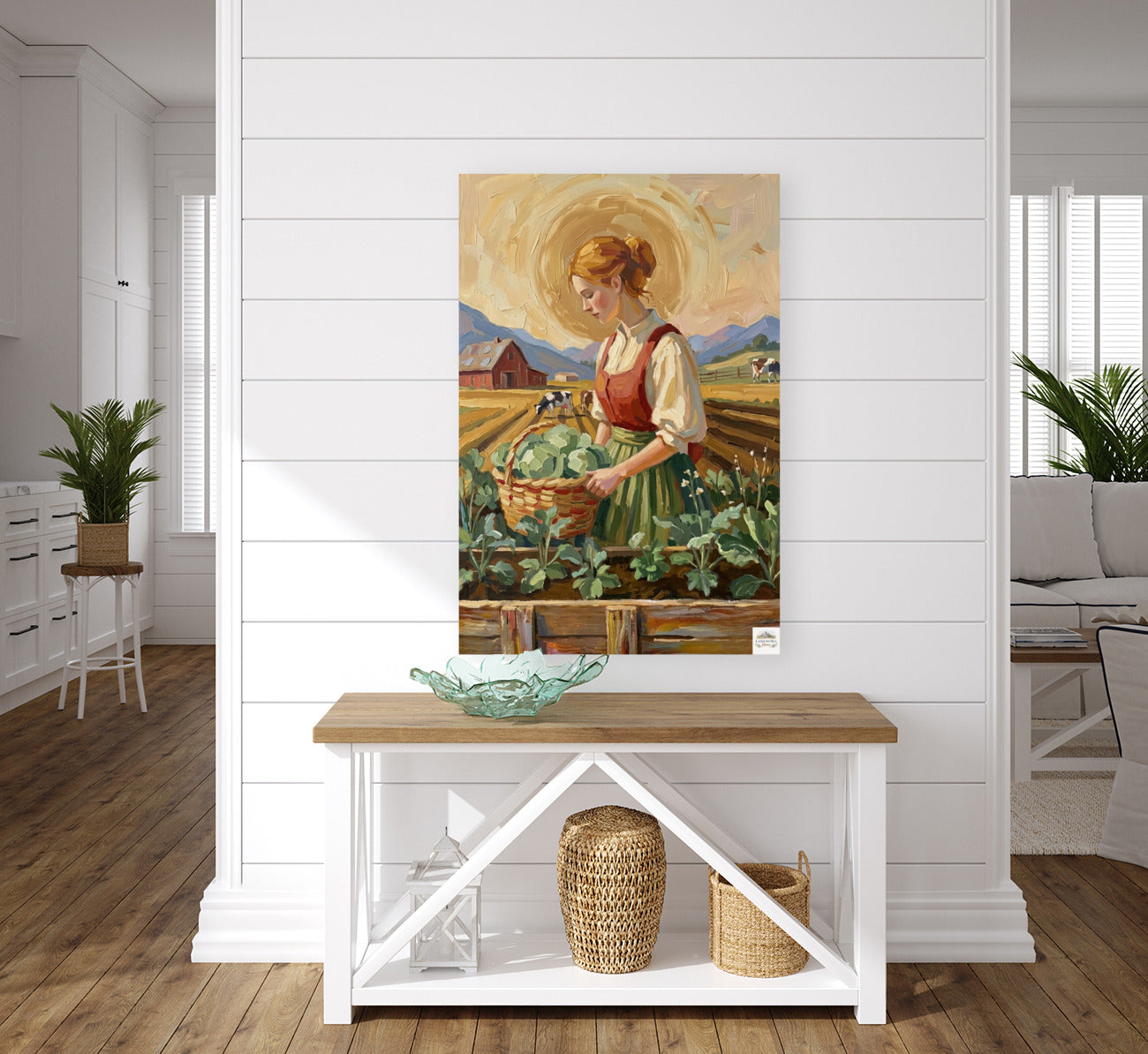 Harvest The Garden| Vintage Style Print| Farm Cow Art| Giclee Paper- Wood- Metal- Canvas