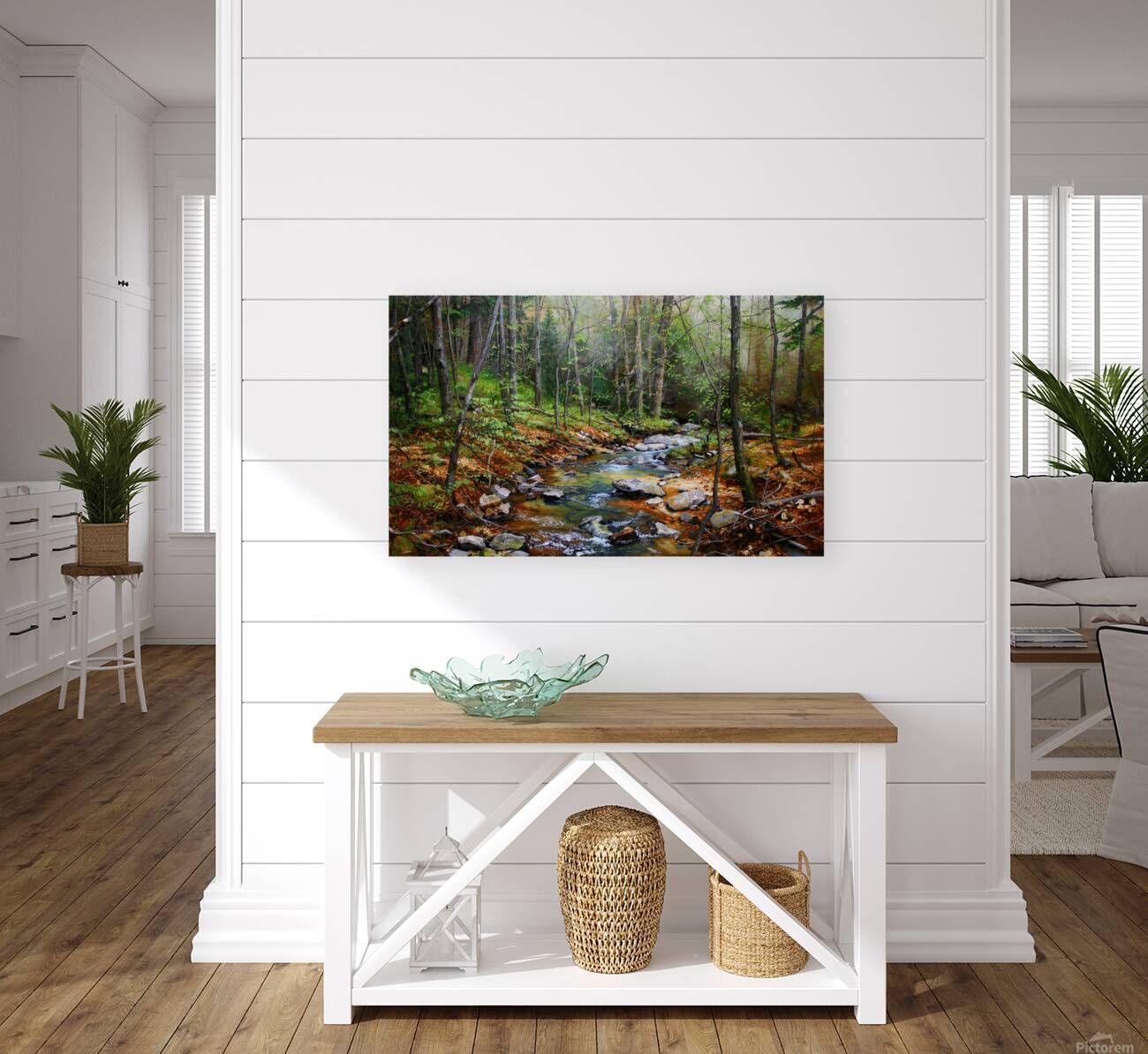 Peaceful Woodland Stream | Impressionist Print| Forest Creek Landscape | Nature Wall Art