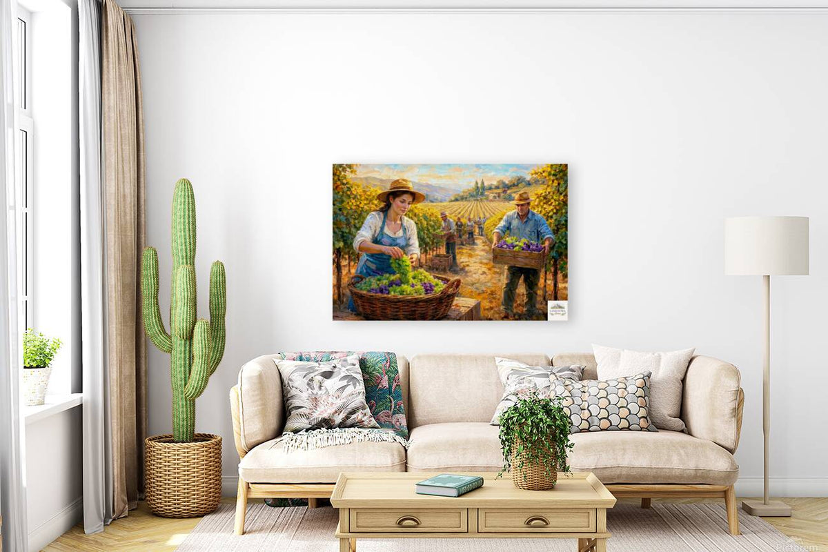 French Vineyard Harvest | Wine Country Art | Giclée Paper • Canvas • Birch Wood • Metal Panels