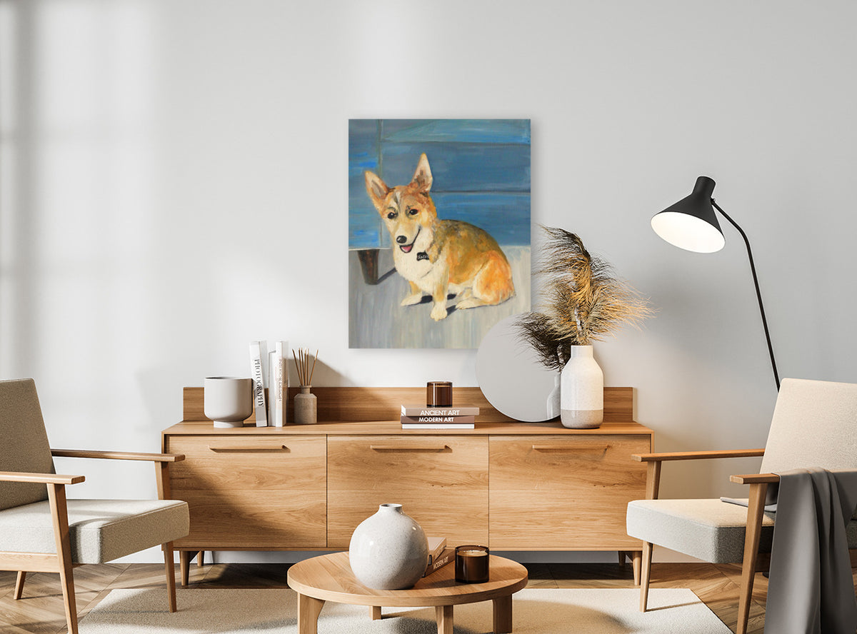 Welsh Corgi Dog | Country Farm Animal Art | Original Painting Print | Giclée Paper • Canvas • Wood • Metal