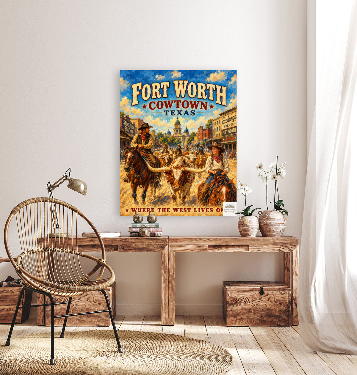 Where The West Lives On-Ft Worth Texas| Prints Canvas Wood Or Metal Art