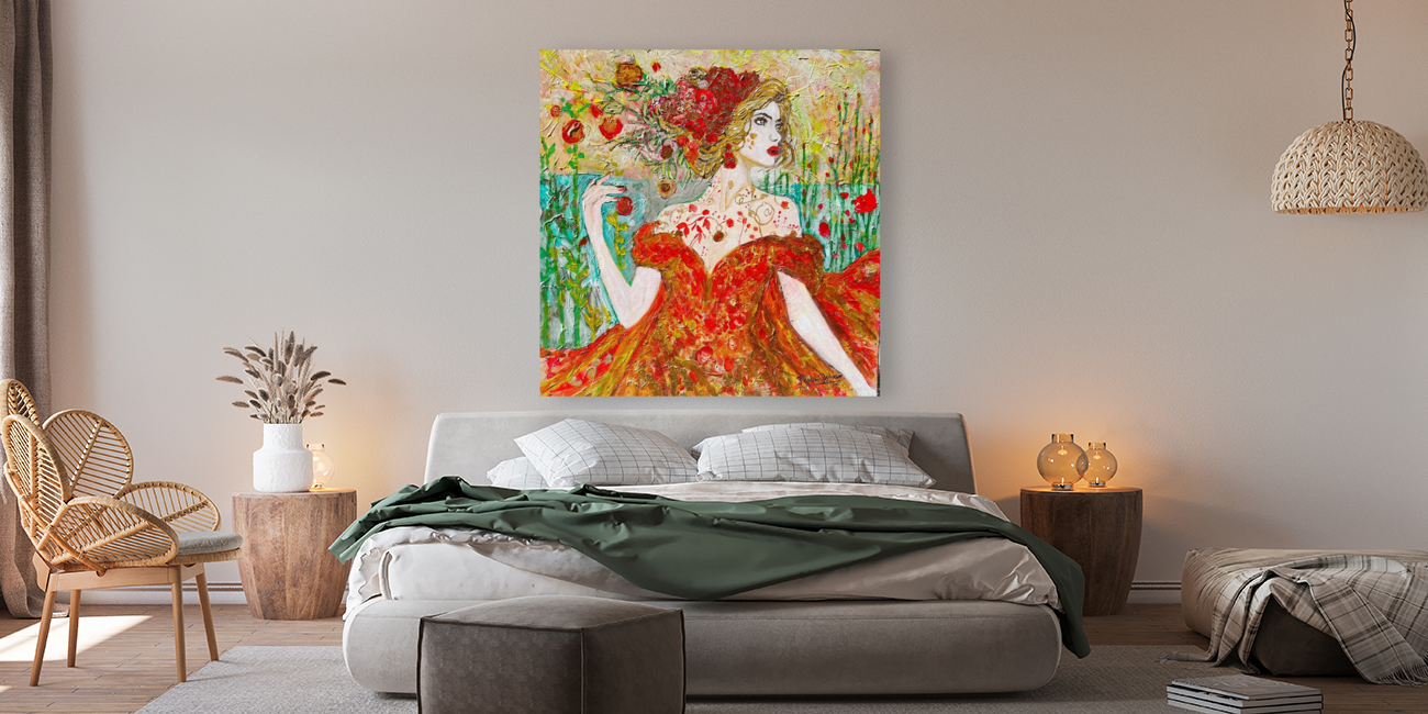 Autumn Queen. Strong Woman Art| Giclee Paper- Wood- Metal- Canvas