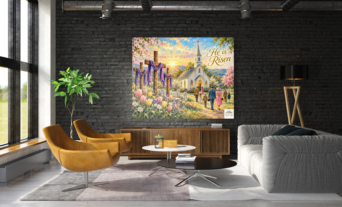 Easter Morning At the Country Church| Prints, Canvas, Wood, or Metal Art