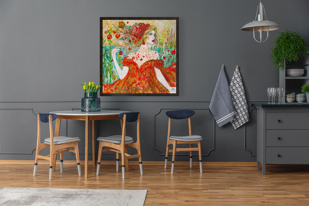 Autumn Queen. Strong Woman Art| Giclee Paper- Wood- Metal- Canvas