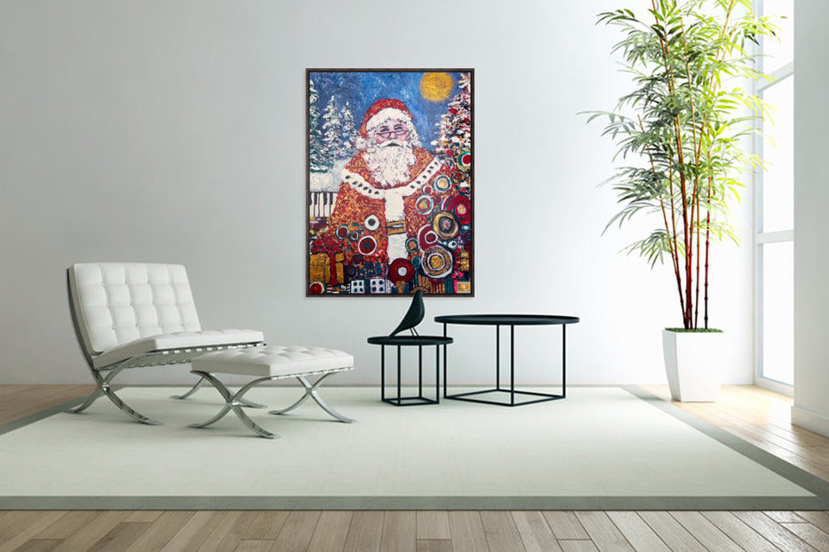 Santa's Magic | Vintage Style Christmas| Giclee Paper- Wood- Metal- Canvas
