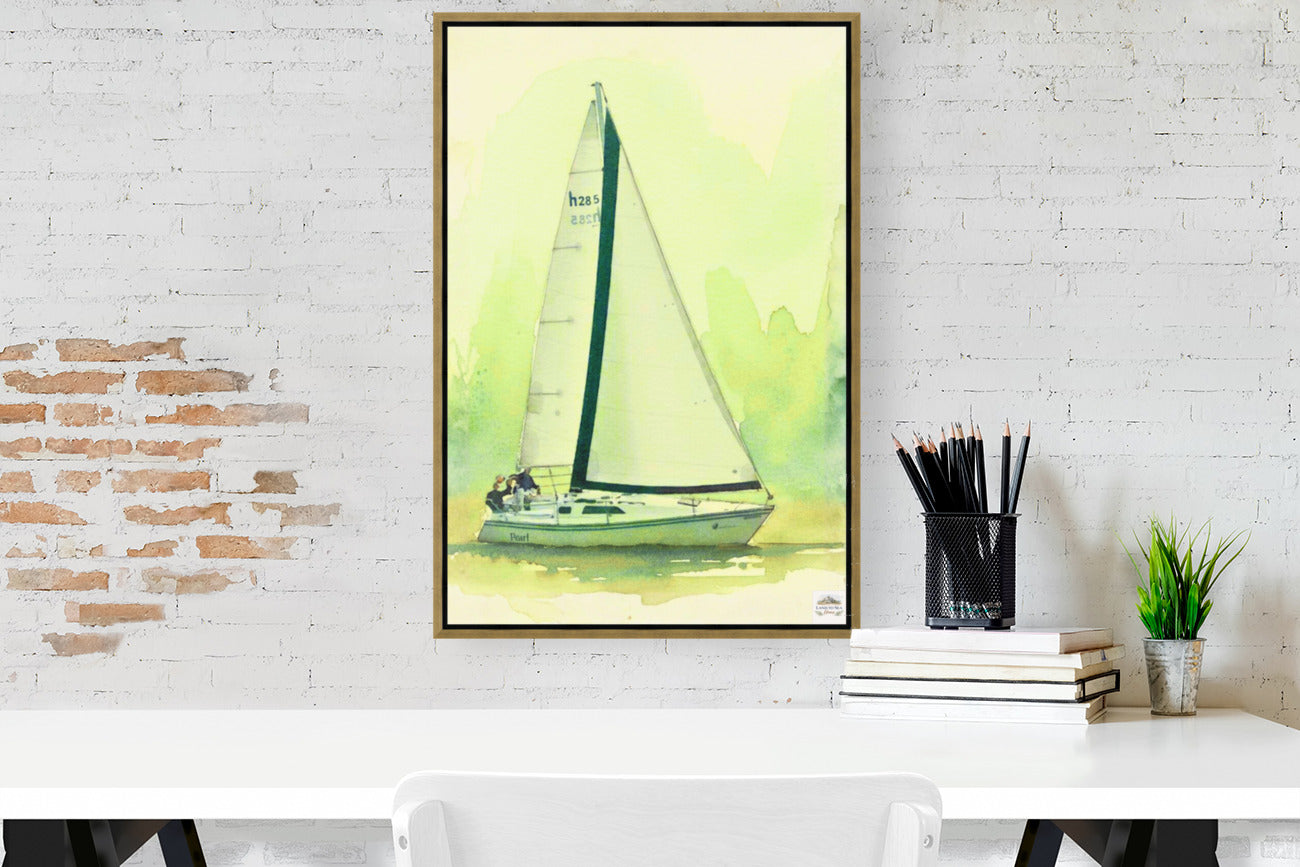 Sailing Boat Race| Water Sports Art| Giclee Paper- Wood- Metal- Canvas