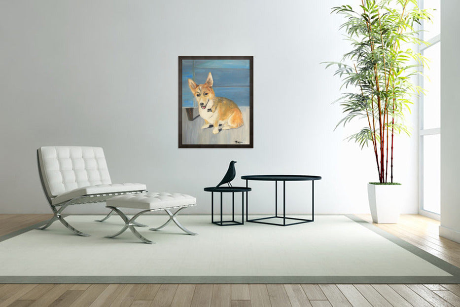 Welsh Corgi Dog | Country Farm Animal Art | Original Painting Print | Giclée Paper • Canvas • Wood • Metal