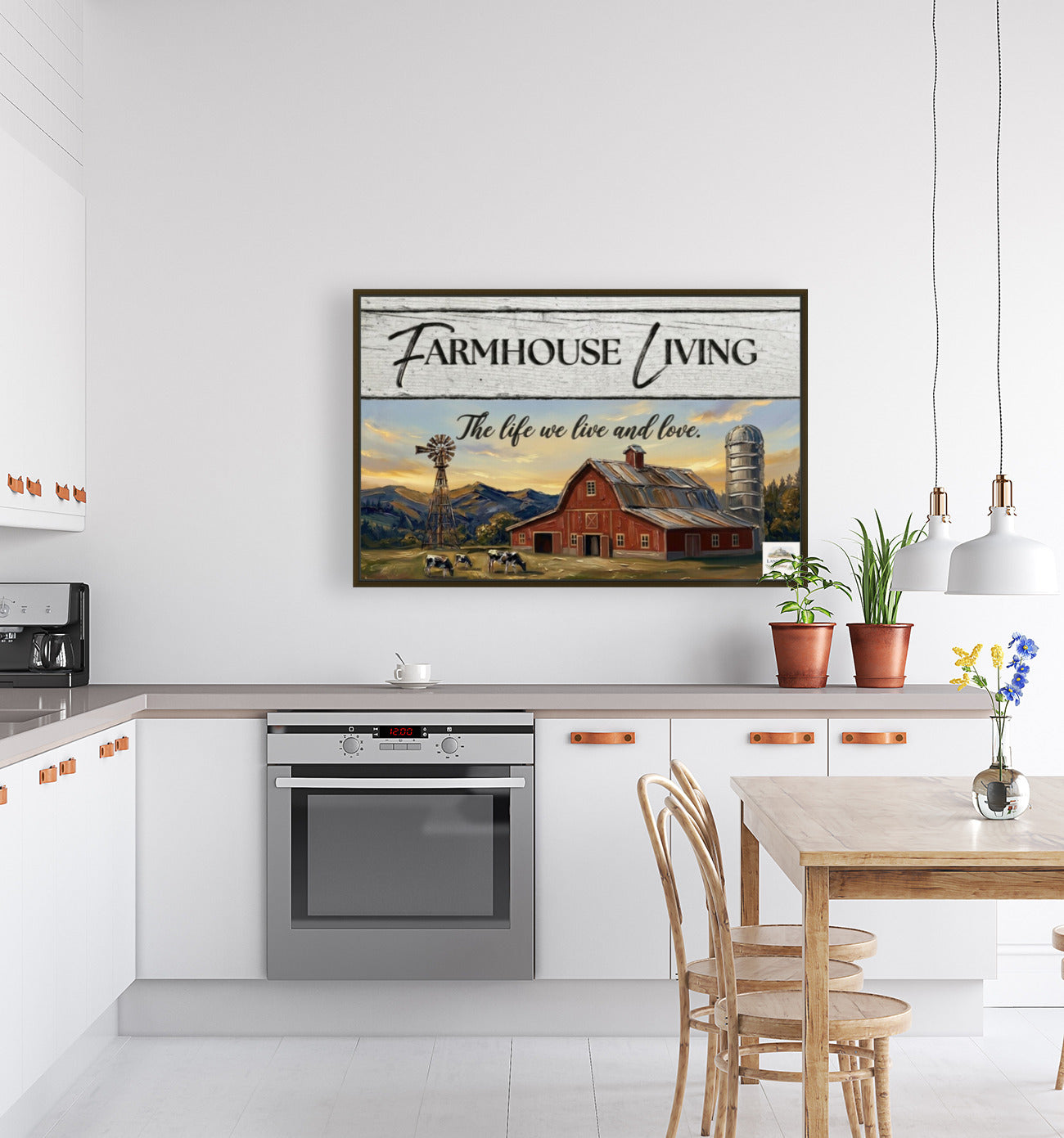 Farmhouse Living| The Life We Love And Live| Prints on Paper- Canvas- Wood- Metal  Panels
