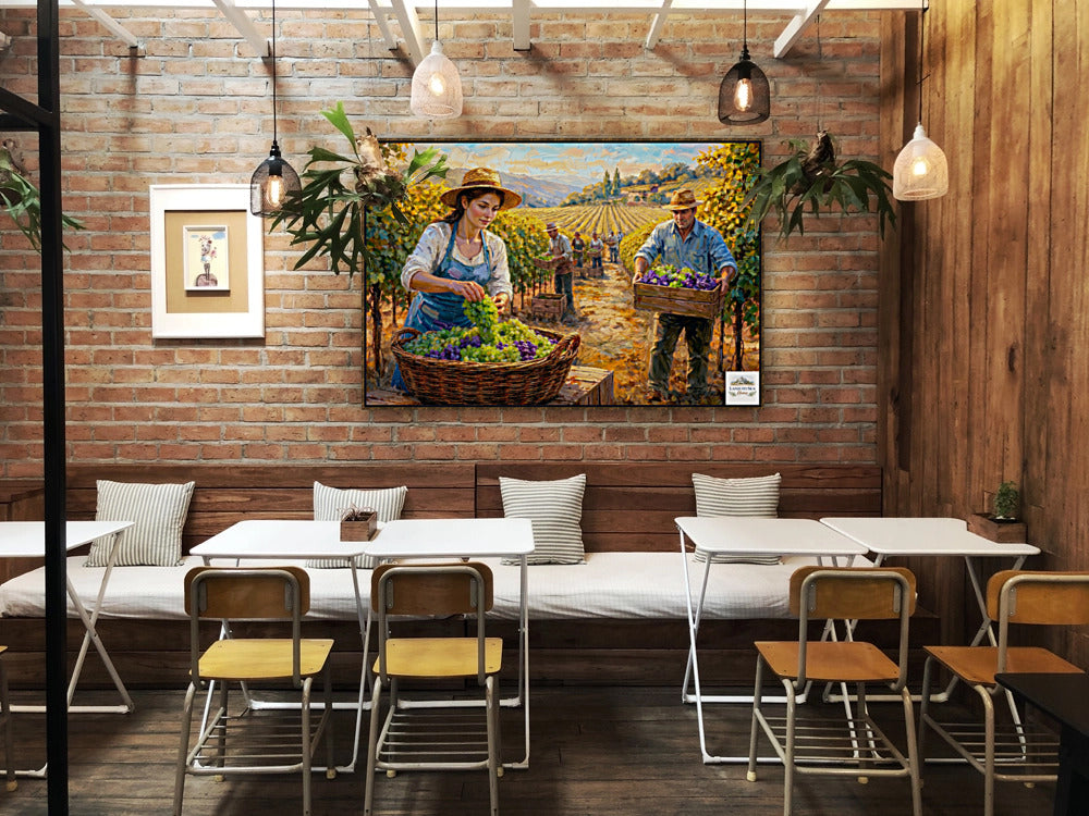 French Vineyard Harvest | Wine Country Art | Giclée Paper • Canvas • Birch Wood • Metal Panels