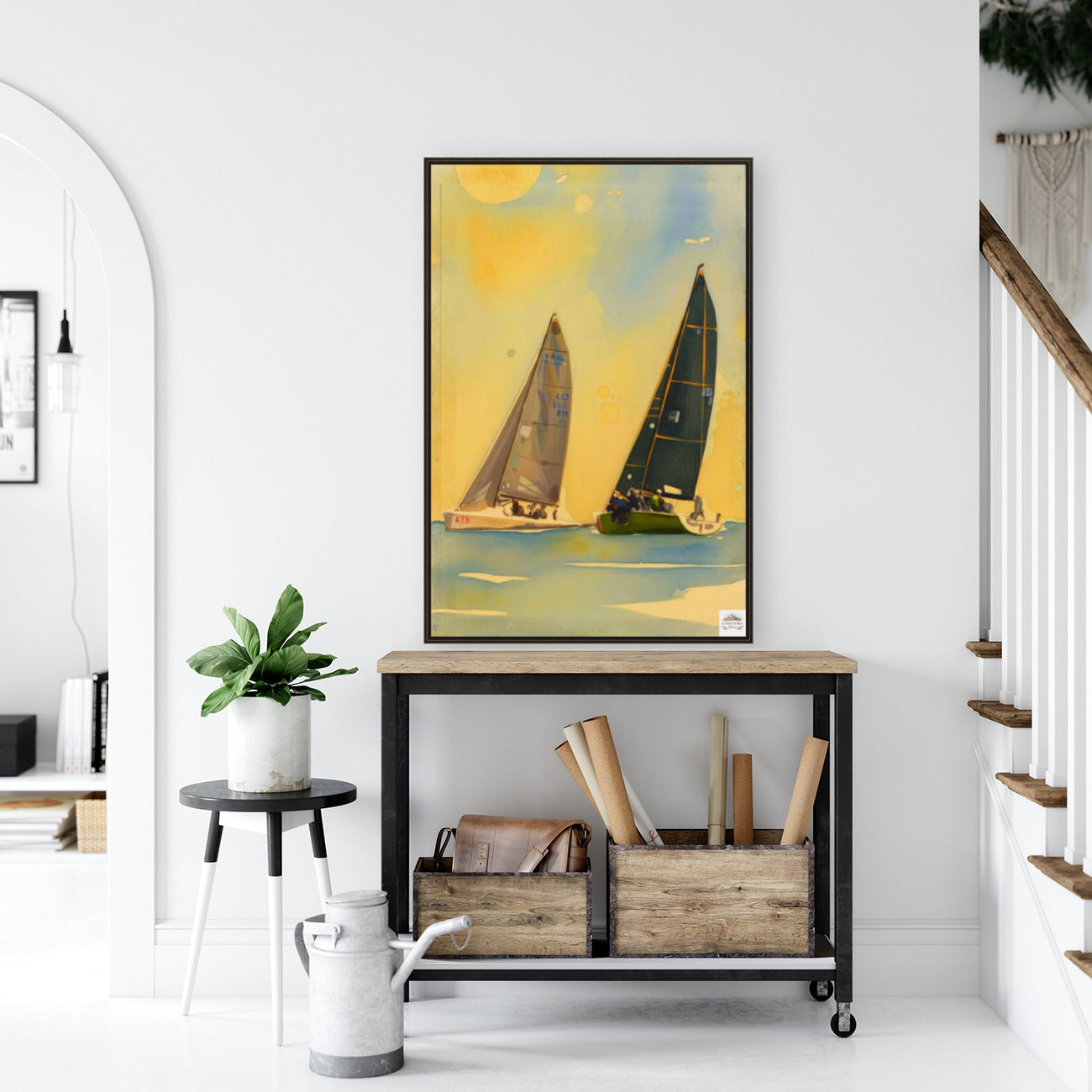 Sailing Days| Water Sports Art| Art Giclee Paper- Wood- Metal- Canvas