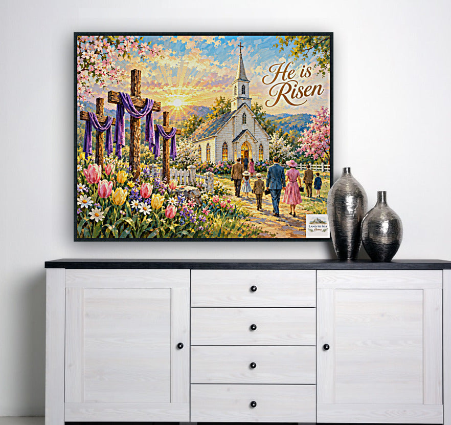 Easter Morning At the Country Church| Prints, Canvas, Wood, or Metal Art