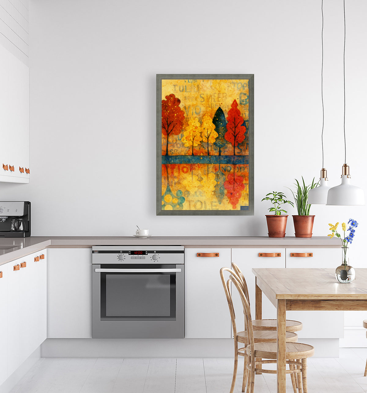 Autumn Rhythm | Mid Century Modern Fall Trees | Abstract Autumn Art | Giclée Paper • Wood • Metal • Canvas