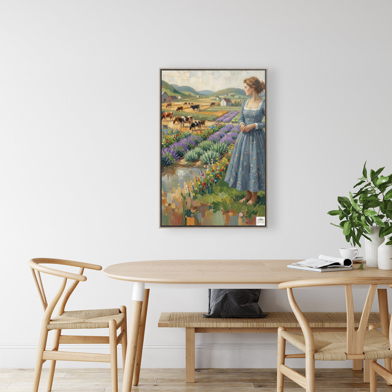 Farm Wildflowers and Pastures | Vintage Farm Landscape Art | Giclée Paper • Wood • Metal • Canvas