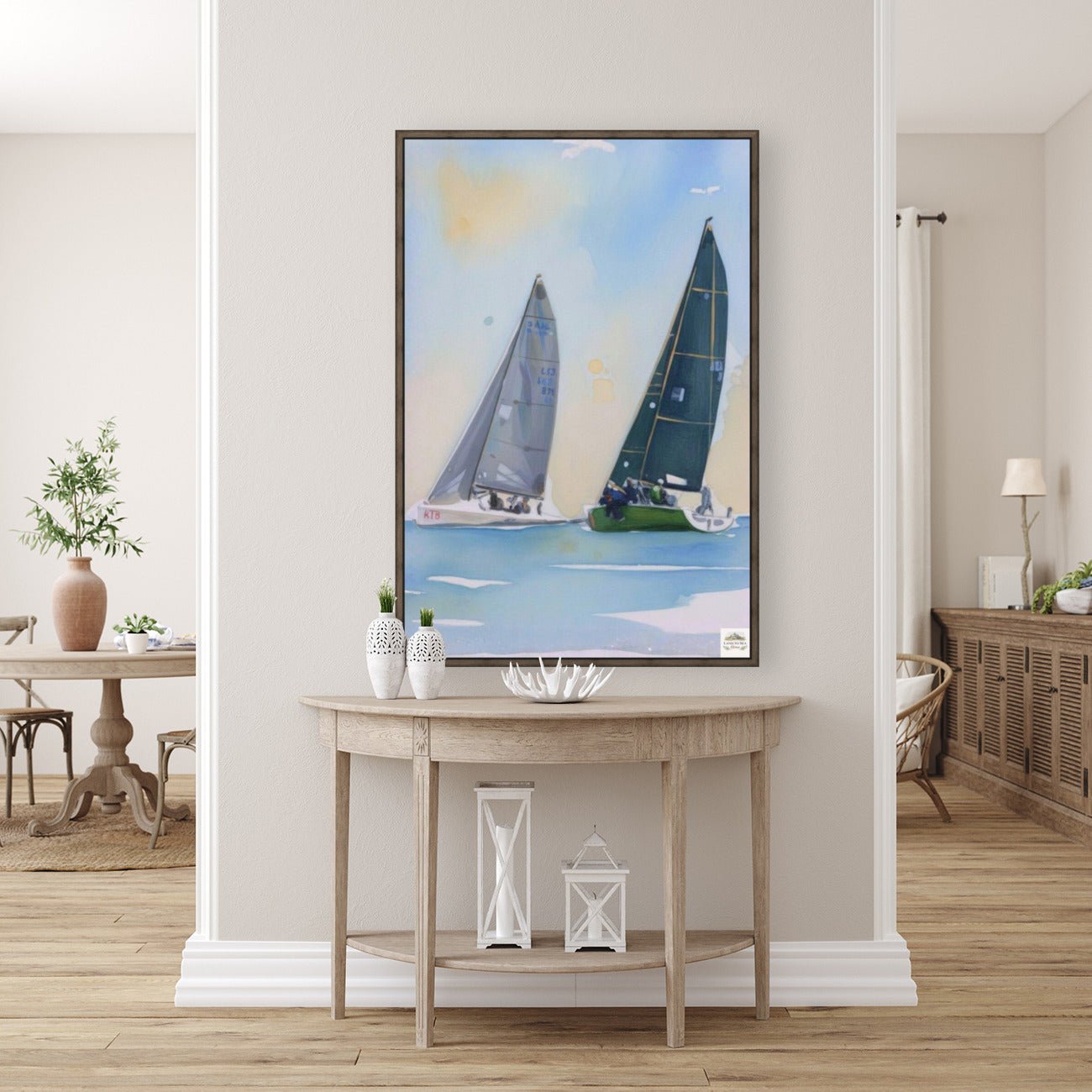 Summer Days Sailing Boats | Water Sports Art| Giclee Paper- Wood- Metal- Canvas